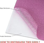 guangyintong Glitter Purple Pink Heat Transfer Vinyl HTV Rolls, 12" x 8ft Iron on Vinyl for T-Shirts Glitter Purple Pink HTV Vinyl for All Cutter Machines Easy to Cut & Weed for Heat Vinyl Design