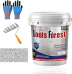 Louis Forest Epoxy Floor Paint, High-Gloss Marble Effect Coating, Epoxy Colored Sand Floor Paint, Wear-Resistant and Non-Slip for Indoor Outdoor (0.5KG-White hemp gray)