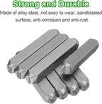HARFINGTON 36pcs Metal Stamping Kit 5/16" (8mm) Steel Uppercase Letter and Number Punch Set (A-Z / 0-8 / "&" Symbol) Punch Press Tool with Case for Imprinting Metal Plastic Wood Leather