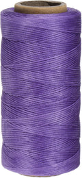 Uxcell 150D 0.8mm Flat Waxed Thread, 284 Yards Polyester, Dark Purple, Leather Sewing Waxed String