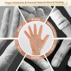Gel Finger Cots, Silicone Finger Protectors, Fingertip Bandages Band-aids for Dry Skin, Cracked Fingertip Treatment,Thumb Protector Covers for Hand Eczema Finger Arthritis (20pcs)