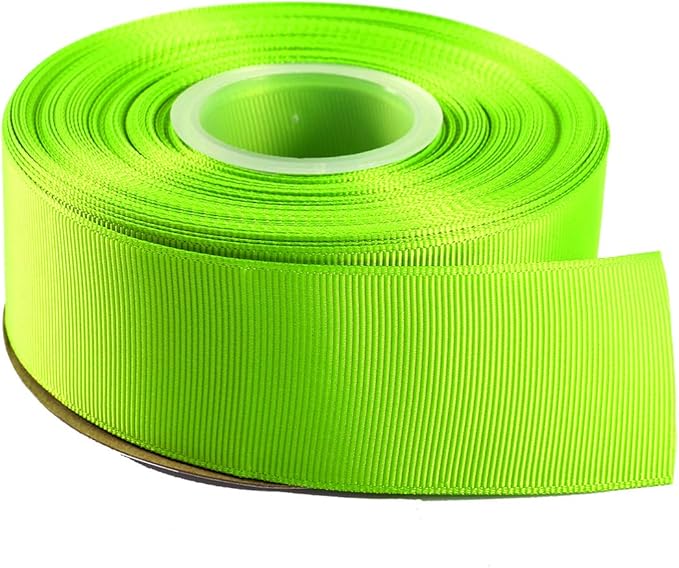 ITIsparkle 11/2" Inch Grosgrain Ribbon 25 Yards-Roll Set For Gift Wrapping Cake Decoration Party Favor Hair Braids Hair Bow Baby Shower Decoration Floral Arrangement Craft Supplies, Apple Green Ribbon
