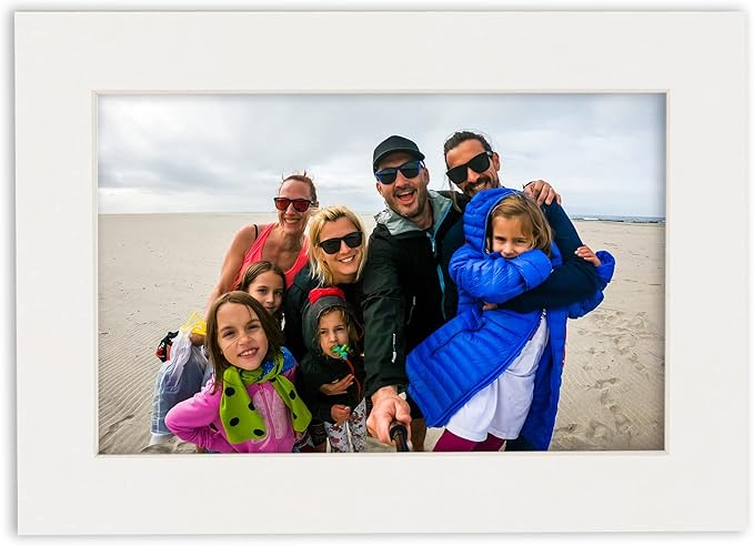 6x8 Mat for 8x10 Frame - Precut Mat Board Acid-Free Show Kit with Backing Board, and Clear Bags Textured White 6x8 Photo Matte Made to Fit a 8x10 Picture Frame Matboard for Framing, Pack of 10 Mats