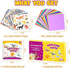 Pigipigi Kids Craft Origami Paper Kit for Kids Ages 5-8 8-12, with Guiding Book, 160 Sheets DIY Art and Crafts Supplies, Colorful Folding Papers Set Projects Gifts Activity for Boy Girl Toy(Forest)