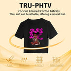 TransOurDream Tru-PHTV Printable Heat Transfer Vinyl for T Shirts (10 Sheets, 8.5x11) Full-Color Iron on Vinyl for Inkjet Printer Easy to Cut & Weed DIY Design