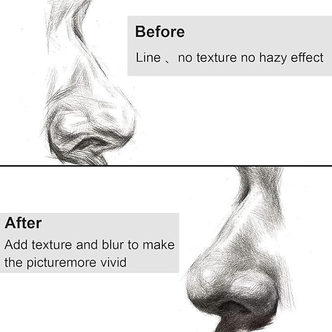 FEBSNOW 108 Pcs Blending Stumps and Tortillions, Paper Art Blenders, Art Pencils, Drawing Pencils for Student Artist Charcoal Sketch Drawing Tools, Sketch Supplies