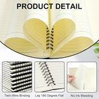 Yahenda 36 Pcs Spiral Notebook Bulk A5 Journal Lined 8.3'' x 5.5'' Writing Composition Paper Small Notepad Subject Notebook for Students Office Business Back to School Supplies (Black)
