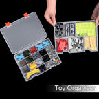 DUOFIRE Two Layers Compartment Organizer Box Plastic Organizer Box Plastic Jewelry Organizer Box Craft Storage Containers Storage Box for Accessories, Cosmetic, Toy, Jewelry Beads, Tapes (5+18 Grids)