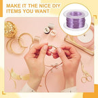 uxcell 20 Gauge / 0.8mm Anodized Aluminum Wire for Jewelry Craft Making, 102 Feet Bendable Flexible Wire for DIY Home Decor Gardening Sculpture, Light Purple