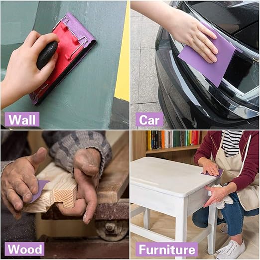 Sandpaper 320 Grit,Wet Dry Sanding Sheets,High Performance White Fused Alumina Abrasive Sand Paper for Wood Furniture Finishing,Metal Grinding,Automotive Polishing,9 x 11 Inch,10-Pack