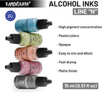 Alcohol Ink Set - 34 Color Variations - Set #27-4 Alcohol Inks x 0.51 fl oz (15 ml)