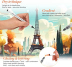 Watercolor Brush Pens,72 Colors Brush Tip Pens for Watercolor Painting, 3 Aquapen Blending Brush,Watercolor Markers for Artists and Beginner Painters Coloring Books, Calligraphy,Manga