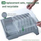 Voomey Paint Tray Liner Disposable,Paint Pan Liners,24 Pcs Heavy-Duty Plastic Paint Tray Liners for House Painting, Leak-Proof & Easy Cleanup (Only Compatible with Voomey 17pcs Paint Roller Kit)