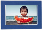 Pack of 25 Acid Free 8.5x11 Mats Bevel Cut for 7x9 Photos - Bottle Blue Precut Matboards For Pictures, Photos, Framing - 4-ply Thickness
