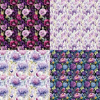 Purple Floral Scrapbook Paper Pad Color Flower Patterned Paper 6×6,24 Sheets Single-Sided Floral Scrapbooking CardStock Papers Pad for Holiday Cardmaking DIY Origami Journaling.