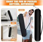 Nattork Jigsaw Puzzle Mat Roll Up，Portable Saver Pad Up to 2000 Pieces，with Non-Slip Rubber Bottom，4 Puzzle Sorting Trays & 1 Storage Bag