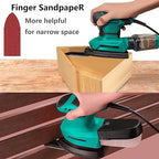 160pcs Mouse Sander Sandpaper and 3pcs Sanding Interface Pad, Detail Sander Sanding Sheets, Sanding Paper 60-240 Grit