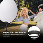 NEEWER 51"/130cm Light Reflector with Handle Grip & 3/8" Thread, 5 in 1 Foldable Disc Light Diffuser Translucent/Silver/Gold/White/Black for Photography Lighting, Outdoor Lighting, RF-130II