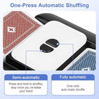 BEE&FLOWER Card Shuffler 2600mAh Rechargeable Auto-Stop Automatic Card Shuffler Low Noise Fits 1-2 Decks Compatible with Poker, UNO, Blackjack, Phase 10