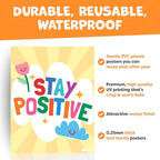 Motivational Posters for Classroom - 14pcs Positive Inspirational Posters for Classroom - Elementary Middle School High School - Positive Affirmation Wall Decor - Motivational Bulletin Board Decorations