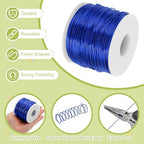 MECCANIXITY 18 Gauge Anodized Aluminum Craft Wire Bendable Bonsai Training Wire 492 Feet 1mm for Sculpting Crafts Wreath Floral Beading Jewelry Making, Dark Blue
