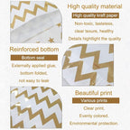 KEYYOOMY 100 Pcs Bright Gold Candy Buffet Bags Small Cookie Bag Polka Dot Paper Treat Bag for Wedding Birthday Party (5 inch x 7 inch)