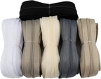 Zippers by The Yard for Sewing, DOITEM 2.8 mm Zippers 22.4 m Nylon Endless Zip Set with Slider and Zip for Sewing and Crafts – 6 Colors