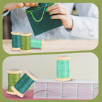 Natural Waxed Thread, 0.55mm/0.8mm, Wax Thread for Handcrafted Wrapping, Sewing, Bookbinding, Leather Threads, Beginners Craft DIY, Hemp Cord (Teal/Aqua/Forest, 0.8mm/16 Yards)