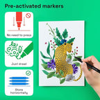 ARTISTRO 12 Metallic Markers with Fine Tip, Metallic Acrylic Paint Pens, Pre-Activated, for Kids & Adults, for Black Paper & Rocks