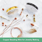 0.4 mm/26 Gauge Copper Wire for Jewelry Making, 30.2FT Copper Beading Craft Wire for Jewelry/Weaving/DIY Crafting/Planting, Color-Retaining [9.2M, KC-Gold]