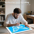 Elice Magnetic A3 Light Board for Diamond Painting, Ultra-Thin Tracing LED Light Box with Side Buttons, Super Bright Diamond Art Light Pad, Light Table for Drawing, Sketching, Weeding Vinyl - White