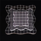 DECORA Acrylic Clear Rubber Stamping Blocks Set with Grid Package of 3