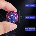 CiaraQ DND Polyhedral Dice (100pcs) with A Dice Bag Compatible with Dungeons and Dragons DND RPG MTG Role Playing Table Games (D20 dice, 10 Two Colors-100pcs)