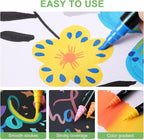 80 Colors Acrylic Paint Markers, Waterproof Dual Tip Acrylic Paint Pens with Brush and Fine Tip, Markers Set for Paper, Rock, Wood, Canvas, Glass, Ceramic and DIY Crafts Making Art Supplies