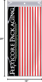 Flexicore Packaging Red Pin Stripe Print Gift Wrap Tissue Paper Size: 15 Inch X 20 Inch | Count: 10 Sheets | Color: Red Pin Stripe
