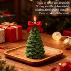 Christmas Tree Candle Molds, Resin Christmas Silicone Molds for Candles, Moldes para Velas De Navidad, Wax Candle Making Molds for DIY Chocolate, Soap