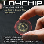 Clay Poker Set with Numbered Chips 200-pcs for Card Board Game, 14g Weight with Playing Cards for Texas Hold'em, Blackjack Gambling, Late Night Poker Games