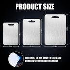 Cutting Board Double Sided,2 Pcs Vegetable Board With Sharpening Stone,Large Size+Small Size,Food Grade Stainless steel and Wheat straw PP Material,Eco-Friendly (16.1‘’LX10.1‘’W)