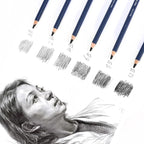 H & B Profession Sketch Pencils 9-Piece, Matte Sketch pencils, Sketch Pencil Set for Drawing, Shading, and Sketching for Beginners, Artists and professional artists