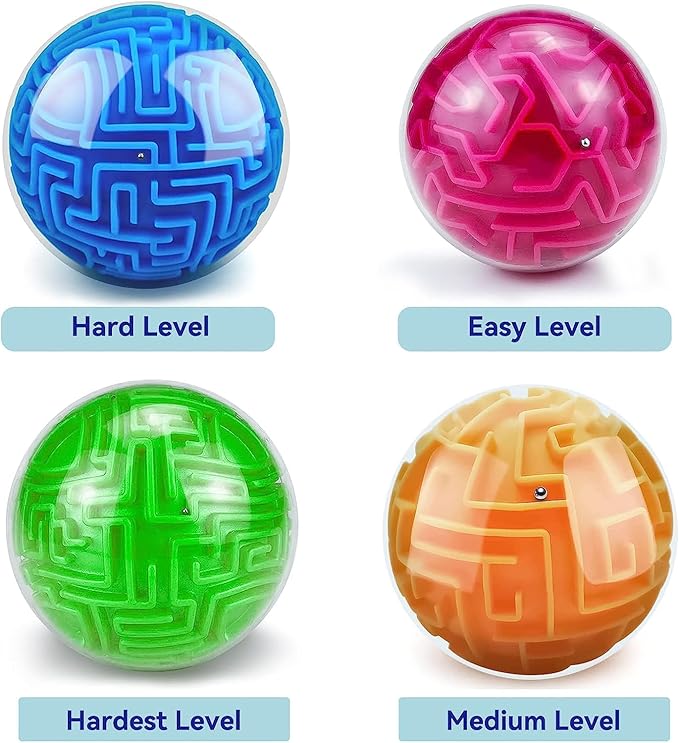 YongnKids Amaze 3D Memory Sequential Maze Ball Puzzle Toy Gifts for Kids Adults - Challenges Game Lover Tiny Balls Brain Teasers Game (Blue)