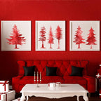 8 Pieces Pine Tree Stencils Art Painting Templates Stencils for Painting on Wood Winter Holiday DIY Wall Floor Decor Supplies (11.4 x 11.4 Inch)