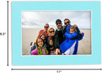 8.5x11 Mat Bevel Cut for 7x9 Photos - Acid Free Aquamarine Blue Precut Matboard - For Pictures, Photos, Framing - 4-ply Thickness