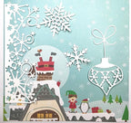 Metal Cutting Dies for Paper Card Making DIY Merry Christams Embossing Stencil Template Scrapbooking Mold Photo Album Arts Crafts Tools (Christmas Snowflake lantern-12x7.5cm)