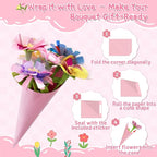 JUMP PASS BY DIY Fabric Flower Bouquets Toys for Kids Refill Kit - Arts & Crafts Toy Accessories-Flower Press Kit Accessories