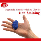 Pepy Plastilina Reusable and Non-Drying Modeling Clay; Set of 24 Bars, 1.4 Ounce Each, Perfect for Arts and Crafts Projects, Light Green