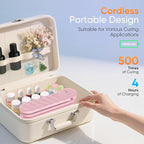 PPESULK UV Light for Resin Curing, 3000mAh Rechargeable Fast UV Resin Lamp with Timer and 34 Beads, Cordless Portable Resin Curing Machine for Resin Molds, Jewelry Making & DIY Crafts(Pink)