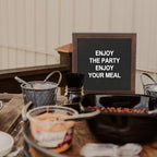PATIKIL Felt Letter Board, 12x16Inches Black Wooden Changeable Message Board with Storage Bag Stand for Kitchen Menu Farmhouse Decor Notes, White Bronze Letter
