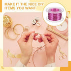 uxcell 20 Gauge / 0.8mm Anodized Aluminum Wire for Jewelry Craft Making, 102 Feet Bendable Flexible Wire for DIY Home Decor Gardening Sculpture, Rose Red