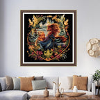 Foxhool Beginners Cross Stitch Kits Stamped Full Range of Embroidery Kits for Adults DIY Cross Stitches kit Embroidery Patterns for Needlepoint kit-Lion King 17.7x17.7 inch