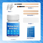 2.8 oz Glassware Etching Kit Creates Permanent Etched Patterns, Etch Starter Kit for Glass, Art Mirrors Frosted Tool for Mirrors, Windows, Glass Etching Starter Medium for Intricate Designs